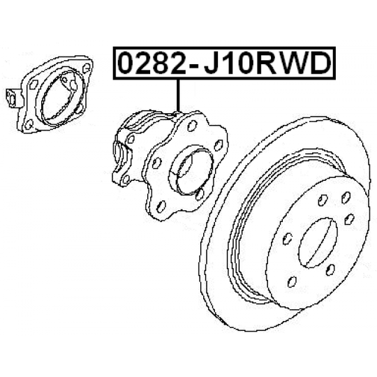 0282-J10RWD - Wheel hub 