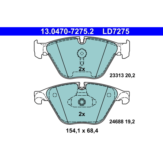 13.0470-7275.2 - Brake Pad Set, disc brake 