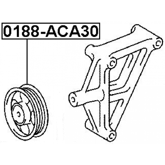 0188-ACA30 - Deflection/Guide Pulley, v-ribbed belt 