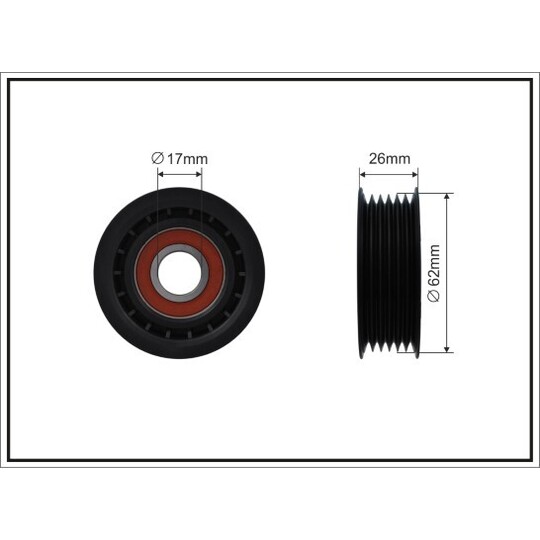 500173 - Tensioner Pulley, v-ribbed belt 