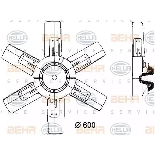 8MV 376 730-791 - Fan, radiator 