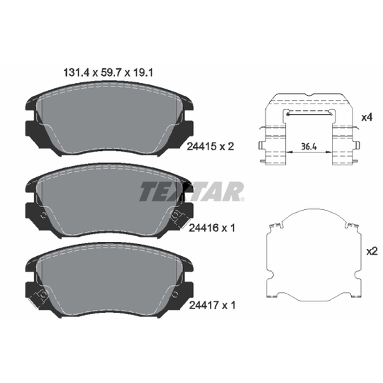 2441501 - Brake Pad Set, disc brake 