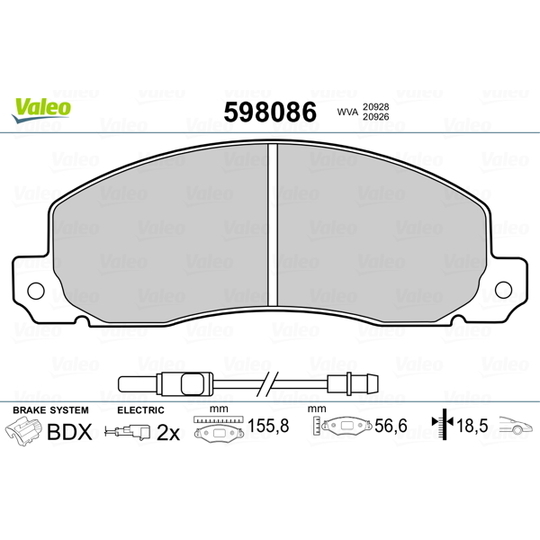 598086 - Brake Pad Set, disc brake 