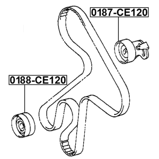 0187-CE120 - Tensioner Pulley, timing belt 