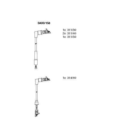 3A00/158 - Tändkabelsats 