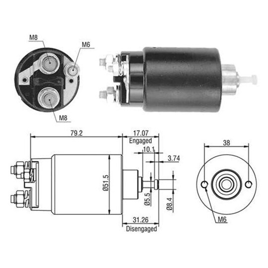 940113050405 - Solenoid Switch, starter 