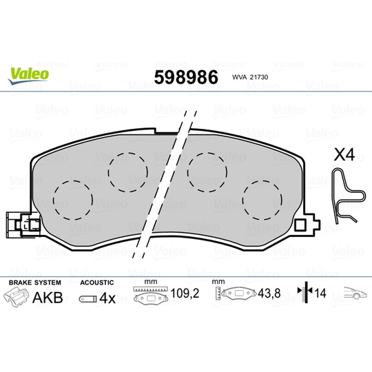 598986 - Brake Pad Set, disc brake 