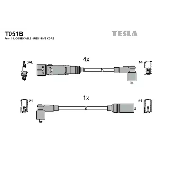 T051B - Sytytysjohtosarja 