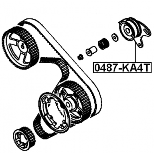 0487-KA4T - Tensioner Pulley, timing belt 