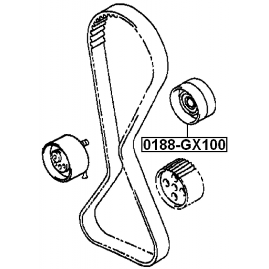 0188-GX100 - Deflection/Guide Pulley, timing belt 