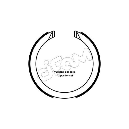 153-491 - Brake Shoe Set, parking brake 