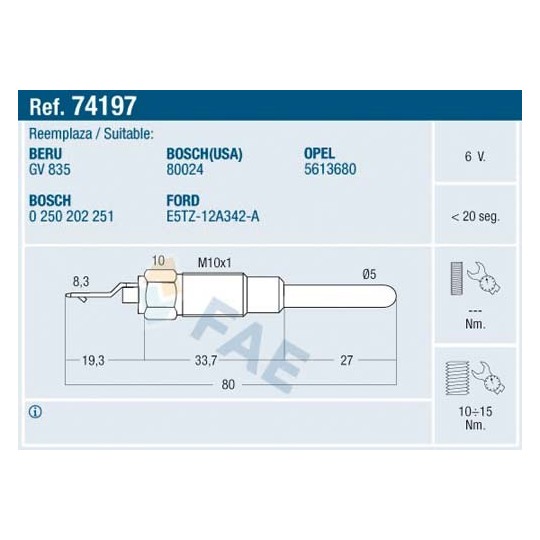 74197 - Glow Plug 