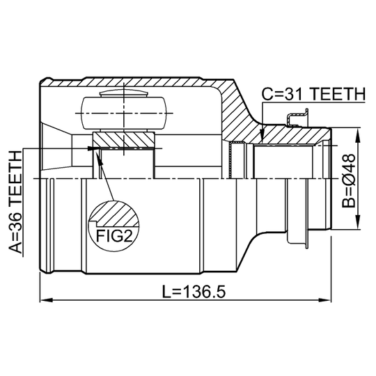 0511-CX7RH - Joint, drive shaft 