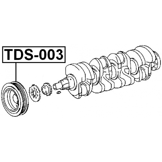 TDS-003 - Hihnapyörä, kampiakseli 