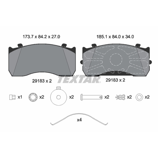 2918303 - Brake Pad Set, disc brake 