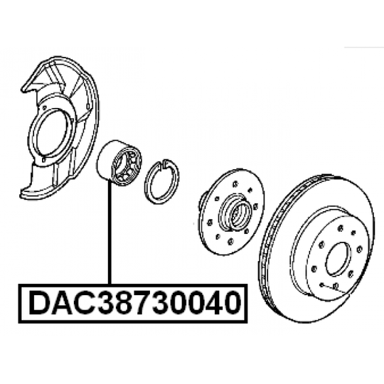 DAC38730040 - Pyöränlaakeri 