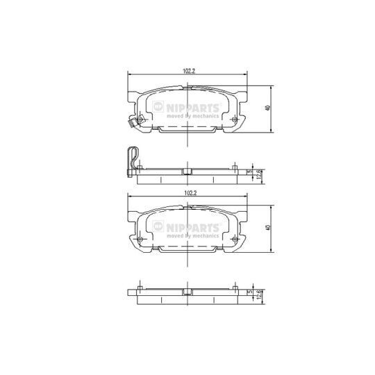 J3613020 - Brake Pad Set, disc brake 