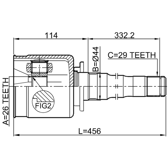 2911-DIVFRH - Joint, drive shaft 