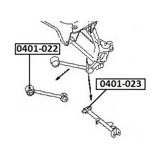 0401-023 - Control Arm-/Trailing Arm Bush 