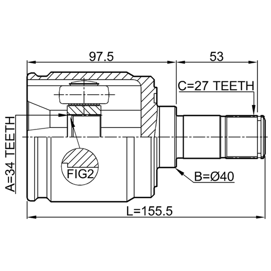 0311-CL20LH - Joint, drive shaft 