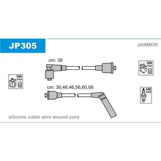 JP305 - Sytytysjohtosarja 