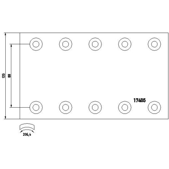 1740501 - Brake Lining Kit, drum brake 