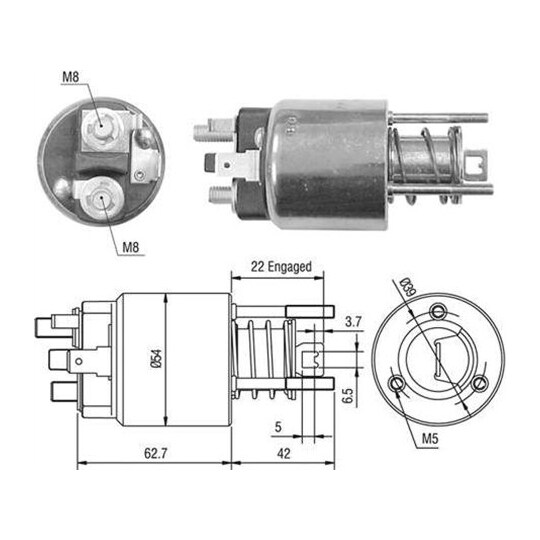 940113050356 - Solenoid Switch, starter 