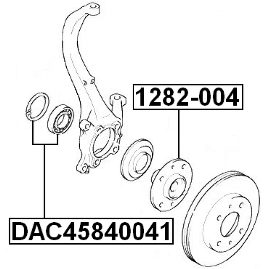 DAC45840041 - Pyöränlaakeri 