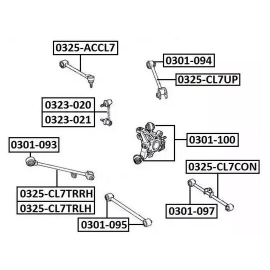 0301-100 - Control Arm-/Trailing Arm Bush 