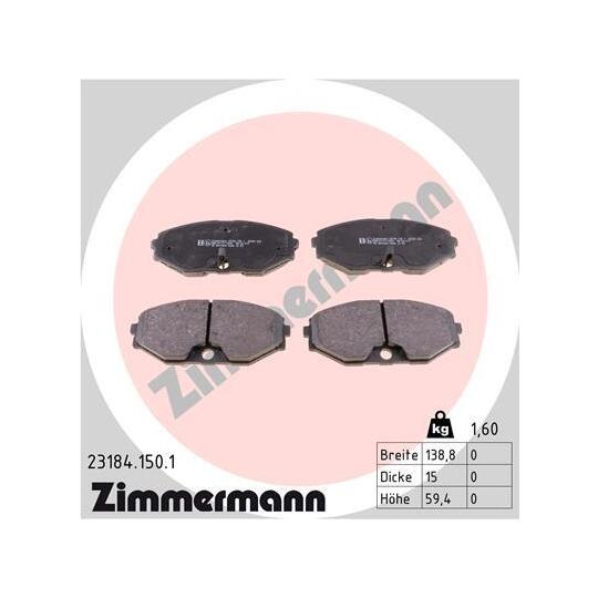 23184.150.1 - Brake Pad Set, disc brake 