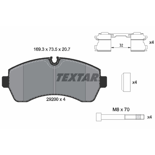 2920002 - Brake Pad Set, disc brake 