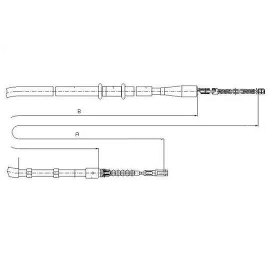 44001200 - Cable, parking brake 