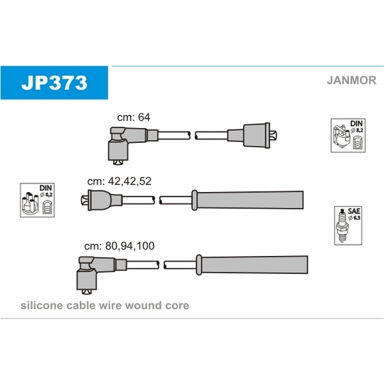 JP373 - Tändkabelsats 