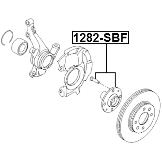 1282-SBF - Wheel hub 