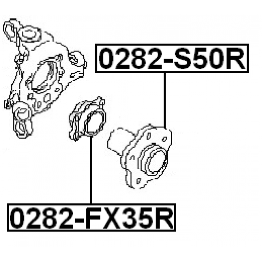 0282-FX35R - Wheel hub 
