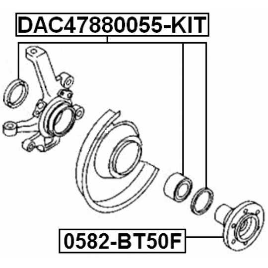 DAC47880055-KIT - Hjullager 