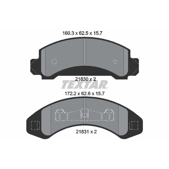 2183001 - Brake Pad Set, disc brake 