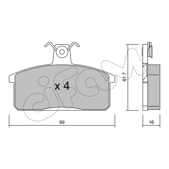 822-026-0 - Brake Pad Set, disc brake 