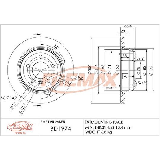 BD-1974 - Brake Disc 