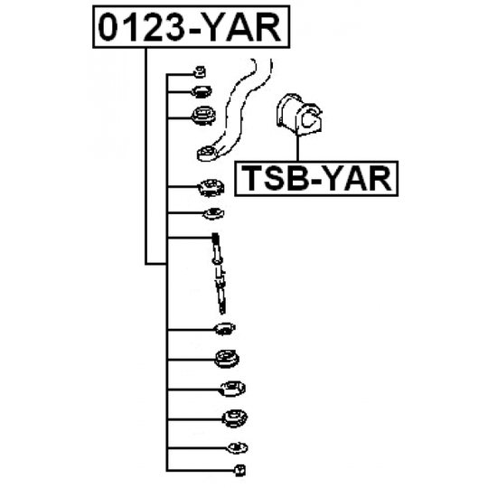 TSB-YAR - Kinnitus, stabilisaator 