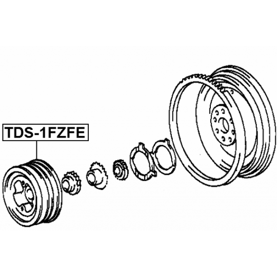 TDS-1FZFE - Hihnapyörä, kampiakseli 