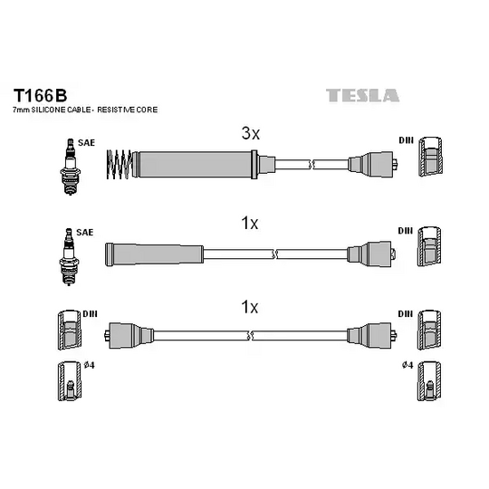 T166B - Ignition Cable Kit 