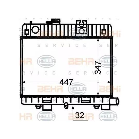 8MK 376 766-461 - Radiaator, mootorijahutus 