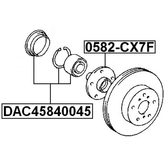 0582-CX7F - Wheel hub 