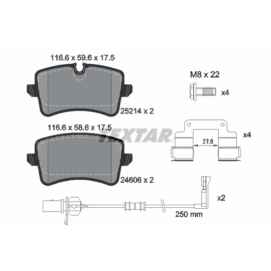 2521405 - Brake Pad Set, disc brake 