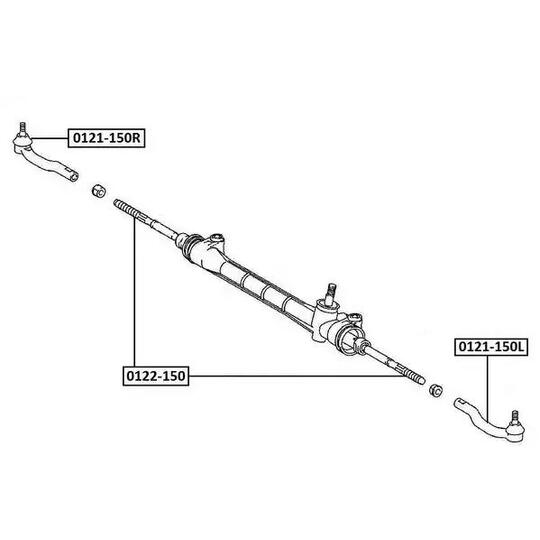 0121-150R - Tie rod end 