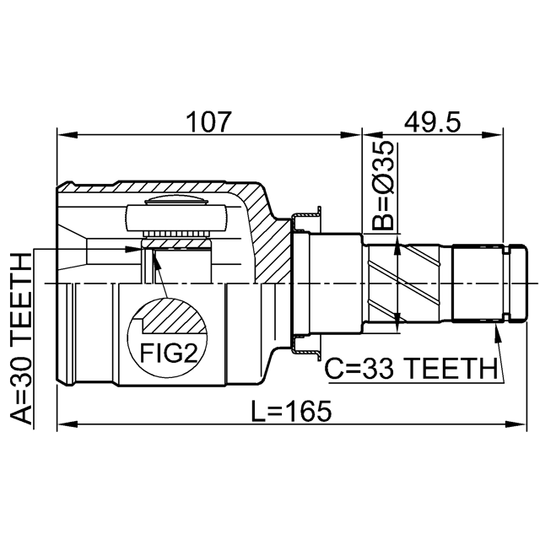 0411-CY2MT - Joint, drive shaft 