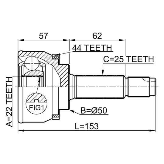 0410-004A44 - Joint, drive shaft 