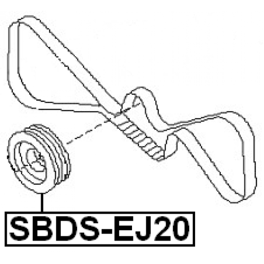SBDS-EJ20 - Hihnapyörä, kampiakseli 