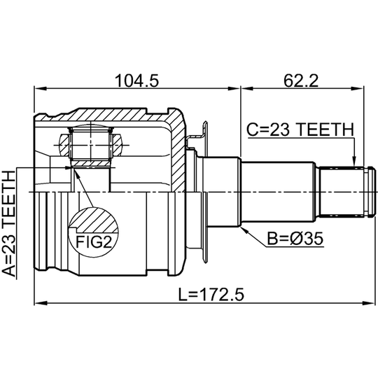 0111-ACU35R - Joint, drive shaft 
